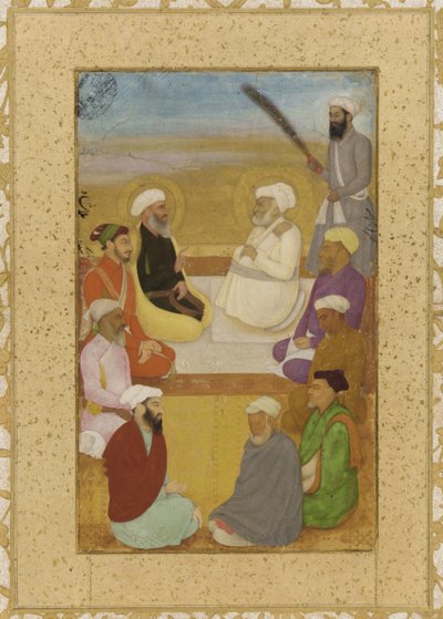 Dara Shikoh with Mian Mir and Mulla Shah by Mughal School
